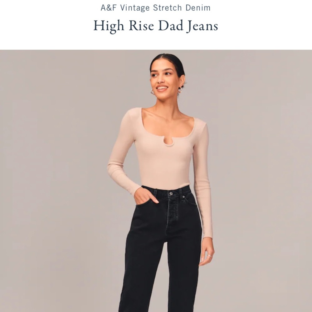 Abercrombie high rise dad Jean